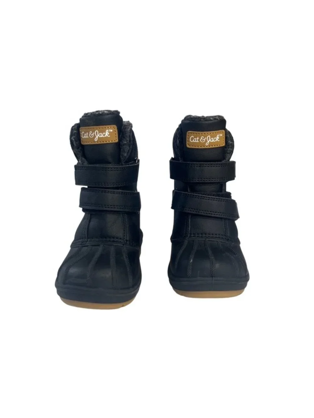 Cat & Jack Winter Snow Boots Faux Fur Lining Kids Size 9 Black